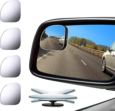 4 pièces rétroviseur d'angle mort arrière de voiture en forme d'éventail, conception rotative