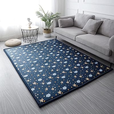 Tapis en velours corail loarte - tapis de jeu pour bébé en mousse à mémoire de forme de 1 pouce d'épaisseur, tapis lavable, décoration d'intérieur pour salon, chambre d'enfant, bleu étoilé. Découvrez DIAYTAR COTE D'IVOIRE, votre boutique en ligne généraliste de confiance avec plus de 300000 références. Nous sommes leaders en Côte d'Ivoire pour notre large sélection de produits et notre service client de haute qualité. Nous mettons tout en œuvre pour satisfaire vos besoins.