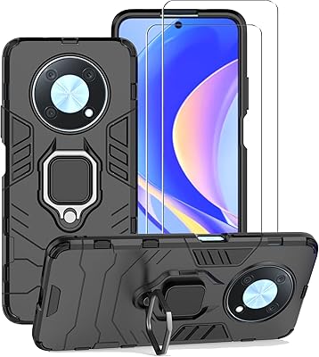 Coque zed moon pour huawei nova y90 avec protecteur d'écran en verre