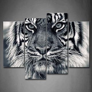 (12"x26"x2 panneaux, 12"x35"x2 panneaux) - tigre féroce noir et blanc avec œil fixe et barbe, portrait d'animal, impression sur toile, images d'art mural pour décoration d'intérieur moderne. DIAYTAR COTE D'IVOIRE est une boutique en ligne généraliste proposant plus de 300 000 références de produits. Elle est leader dans son domaine et propose une large gamme de produits pour répondre aux besoins de sa clientèle. La boutique offre une expérience d'achat en ligne sécurisée et pratique.