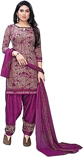 Yashikacostume salwar en crêpe non cousu pour femme