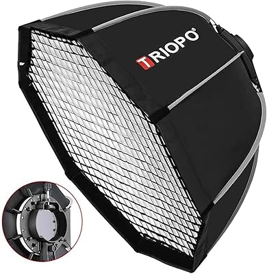 Triobo 65 cm + grille pliable pour flash portable octa pour flash studio