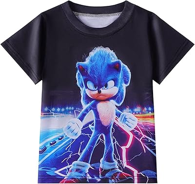 T-shirt à manches courtes pour enfants imprimé 3d the hedgehog sur youtube
