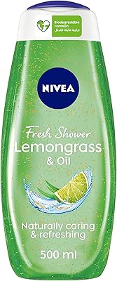Gel douche nivea à l'huile nourrissante et à la citronnelle, parfum citronnelle, 500