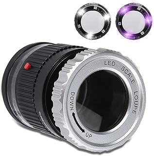Loupe uv à lumière led à grossissement 10x pour bijoux, pierres précieuses, pièces