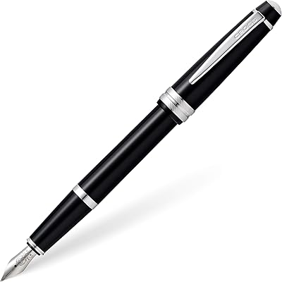 Stylo plume cross light en résine noire polie avec tabliers en chrome poli et stylo plume bailey medium. DIAYTAR COTE D'IVOIRE se positionne comme une boutique en ligne leader en Côte d'Ivoire, proposant une gamme variée de produits qui satisfont aux différentes exigences des consommateurs. Elle est appréciée pour sa qualité de service et sa large sélection de produits.