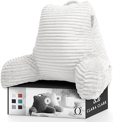 Oreiller de lecture rayé en peluche clara clark pour enfants et adolescents, oreiller
