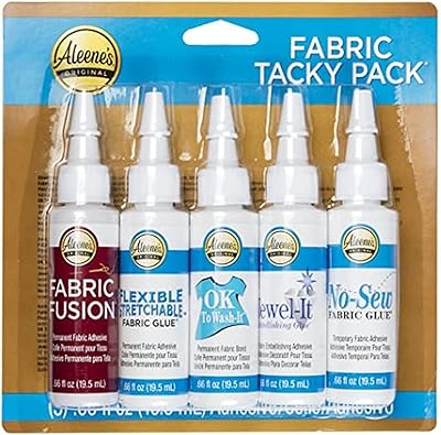Colle pour tissu alence tucky pack, 5 pièces, 0,66 once liquide