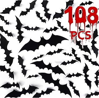 Rmmd 108 pièces autocollants 3d chauves-souris d'halloween décorations d'halloween chauves-souris en plastique à coller sur les autocollants muraux pour décoration d'halloween, chambre à coucher et bureau. La boutique en ligne DIAYTAR COTE D'IVOIRE propose une grande variété de produits, allant des articles ménagers aux produits électroniques. Avec plus de 300 000 références, les clients peuvent choisir parmi une multitude d'articles pour répondre à leurs besoins et à leurs envies. La boutique est connue pour son large choix de produits.