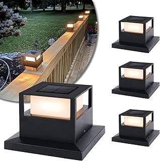 Fusun 4 pièces lampes solaires pour jardin extérieur à énergie solaire avec led