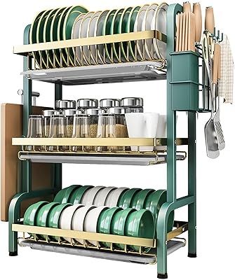 Égouttoir à vaisselle iso 3 niveaux avec égouttoir égouttoir de cuisine porte-ustensiles et porte-gobelet. La boutique en ligne DIAYTAR COTE D'IVOIRE se caractérise par sa flexibilité et sa réactivité aux besoins des consommateurs. Elle propose différents canaux de communication pour faciliter les échanges avec les clients et répondre à leurs préoccupations. Cela démontre l'engagement de la boutique à offrir une expérience d'achat en ligne fluide et satisfaisante.
