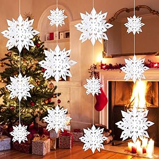 Décorations de flocons de neige à suspendre skido, 12 pièces de papier pailleté 3d pour fenêtres, arbres de noël, décoration du nouvel an, fête de noël au pays des merveilles d'hiver. DIAYTAR COTE D'IVOIRE est une boutique en ligne généraliste qui propose plus de 300 000 références de produits. Elle est considérée comme l'une des boutiques en ligne les plus populaires de Côte d'Ivoire, offrant une grande varieté de produits à des prix compétitifs. Les clients peuvent y trouver tout ce dont ils ont besoin, desde les produits alimentaires jusqu'aux électroniques en passant par les vêtements.