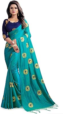 Kovarbha fashion sari en soie banarasi pour femme avec chemisier non tissé, taille