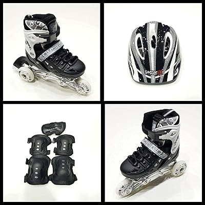 Patins à roulettes réglables socorex pour débutants à alignés pour enfants, adolescents