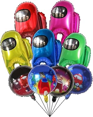 Among party us 9 pièces fournitures de fête d'anniversaire ballons en aluminium