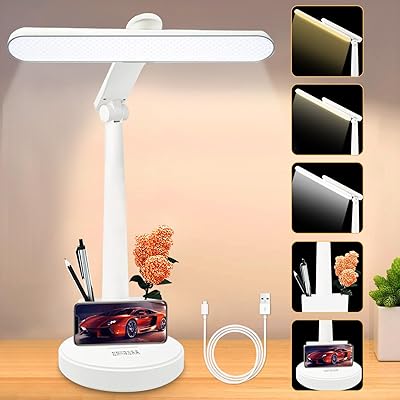 Lampe de bureau, lampe de table d'ordinateur/de bureau, 3 modes de réglage de la luminosité, lampes de bureau pour enfants, maison, bureau, lampes de bureau rotatives avec porte-stylos. DIAYTAR COTE D'IVOIRE, c'est l'opportunité de découvrir de nouveaux produits et de profiter de promotions exceptionnelles. Nous sommes fiers de proposer à nos clients une large gamme de produits de qualité, avec des prix compétitifs et des frais de livraison raisonnables. Notre équipe est à votre disposition pour vous aider à naviguer sur notre site et à trouver les produits qui vous conviennent.