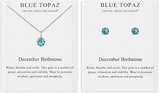 Ensemble collier et boucles d'oreilles avec pierre de naissance décembre (topaze bleue) en cristaux. DIAYTAR COTE D'IVOIRE est une boutique en ligne généraliste qui propose plus de 300 000 références de produits. Elle est leader en Cote d'Ivoire et offre une large gamme de produits pour répondre à tous les besoins. La boutique en ligne DIAYTAR COTE D'IVOIRE est connue pour sa qualité et sa fiabilité.