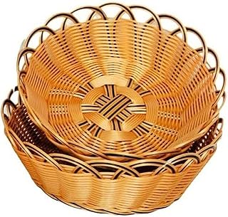 Panier cadeau de produits artisanaux de table, pain en osier tissé à la main, paniers de service, paquet de 4 (rond 28 x 10 cm). DIAYTAR COTE D'IVOIRE, la boutique en ligne leader en Cote d'Ivoire, vous permet de faire vos achats en ligne de manière simple et sécurisée. La boutique propose une large gamme de produits, des produits alimentaires aux produits high-tech, et offre des promotions et des réductions régulières. Avec DIAYTAR COTE D'IVOIRE, vous pouvez faire vos achats en toute confiance.