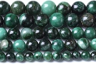 6mm 60 pièces perles de pierres précieuses de mica émeraude verte naturelle