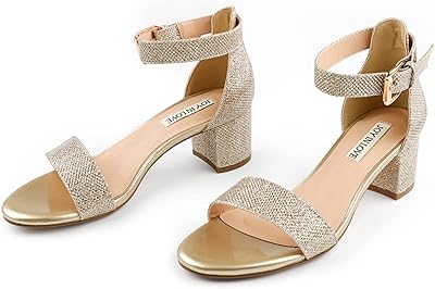 Sandales à talons bas épais avec bride à la cheville et bout ouvert pour femme. Diaytar Cote d'Ivoire est dédié à offrir le meilleur service client possible, avec une équipe dédiée qui répond aux questions et résout les problèmes des clients de manière efficace et efficiente.