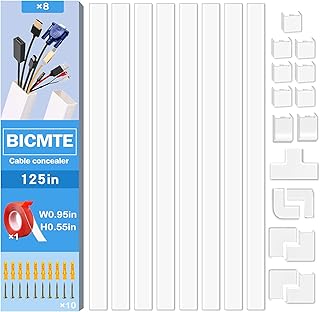 Kit de cache-câbles muraux - système de gestion des câbles pour cacher les câbles ou les fils - parfait pour n'importe quelle pièce, organisateur de câbles, à peindre, 8 pièces. En tant que boutique en ligne généraliste, DIAYTAR COTE D'IVOIRE se distingue par son énorme réservoir de produits qui satisfont aux besoins quotidiens et spécifiques de sa clientèle. Avec plus de 300 000 références, cette plateforme offre une expérience d'achat unique et pratique. Les clients peuvent profiter d'une navigation facile pour trouver leurs produits préférés.