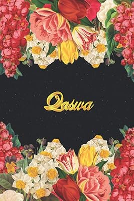 Qaswa : carnet/journal ligné avec nom personnalisé et monogramme initial q sur la couverture