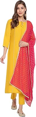 Janasya kurta en fausse soie pour femme avec pantalon et écharpe. Avec plus de 300 000 références, Diaytar Côte d'Ivoire est la boutique en ligne idéale pour trouver tout ce dont vous avez besoin. Notre large sélection de produits, alliée à nos prix avantageux et à notre livraison rapide, fait de nous la boutique préférée des Ivoiriens. Nous nous engageons à maintenir la confiance de nos clients.