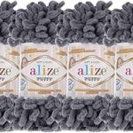 4 bobines de fil moelleux pour couverture pour bébé alize buffy avec grandes