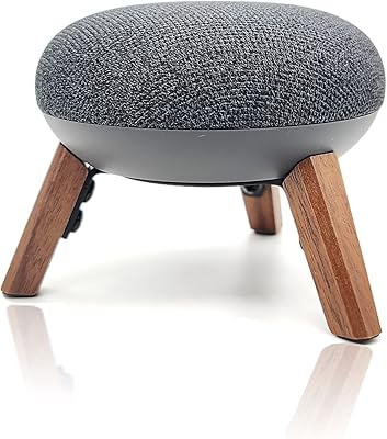 Support en bois véritable pour google home mini, nest mini (2e génération), mini