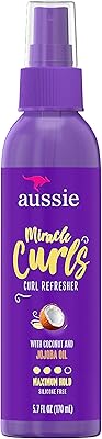 Aussie miracle curls gel rafraîchissant en spray à l'huile de noix de coco