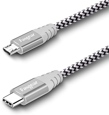 Câble fasgear usb c vers micro usb [1 mètre] cordon en nylon tressé de type c vers micro usb compatible avec galaxy s7/s7, htc one/10 et plus (1 mètre, gris). DIAYTAR COTE D'IVOIRE est une boutique en ligne généraliste qui propose plus de 300 000 références de produits variés, répondant ainsi aux besoins de tous les consommateurs ivoiriens. Elle est devenue la boutique en ligne leader en Côte d'Ivoire, grâce à sa large gamme de produits et à ses services de qualité. 