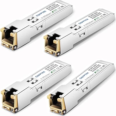 Lot de 4 émetteurs-récepteurs mini-gbic 10gbase-t sfp+ vers rj45 en cuivre pour cisco sfp-10g-t-s, ubiquiti uf-rj45-10g, netgear, mikrotik, d-link, supermicro, tp-link, linksys, cat6a /cat7, jusqu'à 100ft(30m). DIAYTAR COTE D'IVOIRE, c'est plus que juste une boutique en ligne - c'est une expérience de shopping en ligne personnalisée et pratique. Avec notre large choix de produits et notre service client dédié, nous sommes là pour rendre vos achats en ligne aussi faciles et agréables que possible. Rejoignez notre communauté de clients satisfaits et découvrez les avantages de faire vos achats en ligne avec nous.