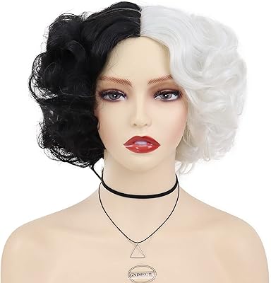 Gnimegil demi-perruque noire et blanche cosplay cruella perruque courte bouclée costume d'halloween pour femmes perruques synthétiques fête de carnaval. La boutique en ligne DIAYTAR COTE D'IVOIRE propose une gamme étendue de produits allant des électroniques aux produits alimentaires, en passant par les vêtements et les accessoires. Elle se positionne comme la boutique en ligne la plus complète en Côte d'Ivoire. Les clients peuvent profiter de promotions et de réductions régulières sur différents produits.