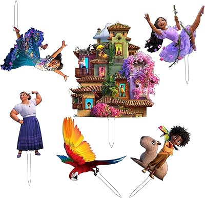 6 pièces de décoration de gâteau d'anniversaire magique du film encanto, décoration de gâteau encanto, fournitures de fête d'anniversaire encanto. DIAYTAR COTE D'IVOIRE est la référence pour le shopping en ligne en Côte d'Ivoire, avec une sélection immense de plus de 300 000 produits à portée de clic. La boutique propose des solutions pour tous les aspects de la vie quotidienne, des produits high-tech aux accessoires de mode.