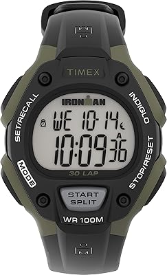 Montre timex ironman sport mémoire moyenne 30 cycles couleur blanche pas de taille