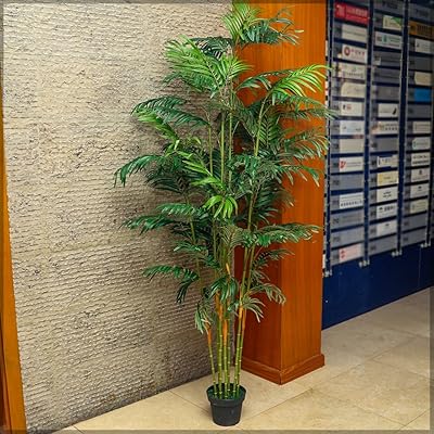 Palmier artificiel semi-naturel yatai de 2 m de hauteur, plante de palmier artificielle