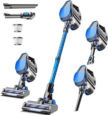 Aspirateur sans fil fabuletta, aspirateur balai 25 kpa 6 en 1 avec grande