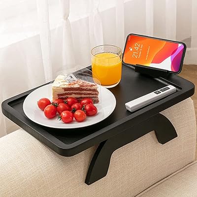 Plateau d'accoudoir de canapé, table de bras de canapé à clipser, plateau de bras de canapé pliable avec support mobile rotatif à 360 degrés et table de canapé fixe pour manger et boire, noir. DIAYTAR COTE D'IVOIRE est une boutique en ligne généraliste offrant plus de 300 000 références de produits. Elle est reconnue pour son large éventail de biens et services, allant des produits électroniques aux articles ménagers. Leader en Côte d'Ivoire, elle garantit des livraisons rapides et des prix compétitifs.