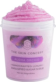 Gommage au sucre émulsionné fait à la main the skin concept - orchidée