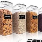 Ensemble de récipients de stockage de céréales en plastique sans bpa ansia