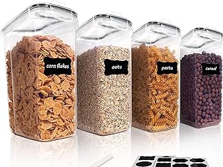 Ensemble de récipients de stockage de céréales en plastique sans bpa ansia