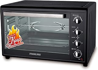 Four de cuisson électrique nikai, 120 litres, noir, nt1201rca1