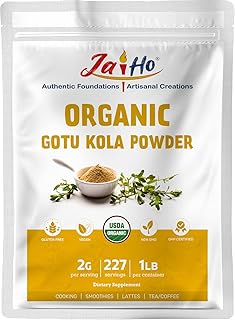 Poudre de gotu kola biologique certifiée jai ho usda - 1 livre