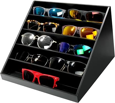 Organisateur de lunettes de soleil en bois exilio global products - 30 cm x 25 cm x 10 cm x 19 cm - peut contenir 10 paires de lunettes (noir). La boutique en ligne DIAYTAR COTE D'IVOIRE propose une expérience d'achat unique et personnalisée pour ses clients. Avec une interface utilisateur intuitive et facile à naviguer, les clients peuvent trouver facilement les produits qu'ils recherchent. La boutique est également active sur les réseaux sociaux, où elle partage des conseils, des promotions et des nouveautés pour rester en contact avec ses clients.