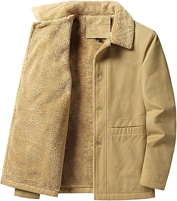 Hopeys veste d'hiver pour homme veste polo décontractée manteau multi-poches solide pour homme