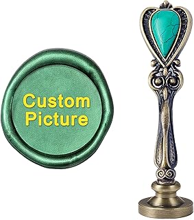 Craspier logo personnalisé tampon de cire avec nom et photo, design personnalisé initial