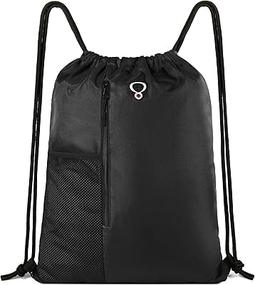 Alykdon sac à dos de sport avec cordon de serrage et poche