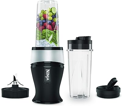 Mélangeur et machine à smoothie ninja nutrislim [qb3001uks], 700 watts, argent