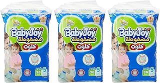 Couches babyjoy culotte pants, jumbo pack junior, taille 5, compte 108, 12