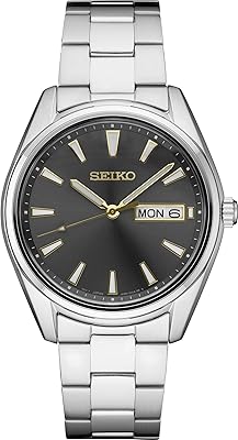 Montre habillée à quartz seiko pour homme avec bracelet en acier inoxydable, couleur argent, 20 (modèle : sur343), gris, 44 mm. Avec plus de 300 000 références à disposition, DIAYTAR COTE D'IVOIRE présente une offre diverse et riche, répondant aux besoins des clients les plus exigeants. La boutique mise sur l'innovation et la qualité, avec des produits sélectionnés avec soin pour garantir la satisfaction de ses clients. C'est donc la boutique idéale pour ceux qui recherchent une expérience de shopping en ligne complète et fiable.